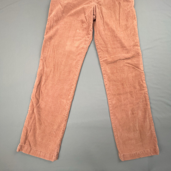 Faherty Brown Corduroy Pants Women 27 Relaxed Wide Leg Patch Pocket Casual - Picture 6 of 10